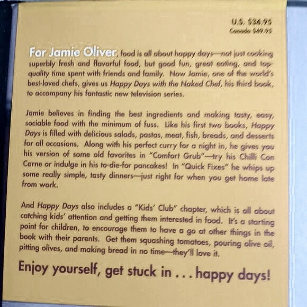 Happy Days with the Naked Chef Hardcover First US Edition October 9, 2002